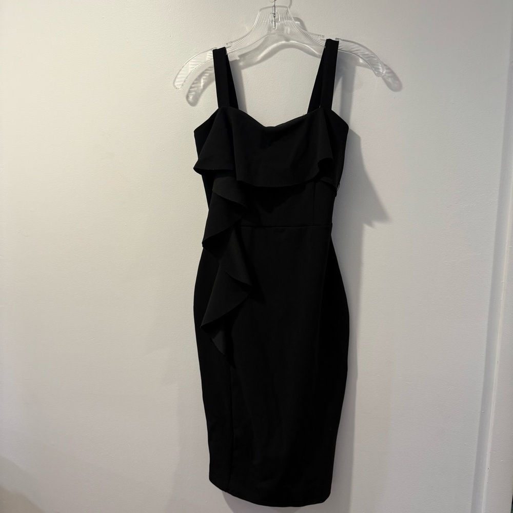Elegant Black Ruffle Dress